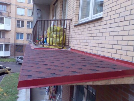 Крыша балкона - готовый проект